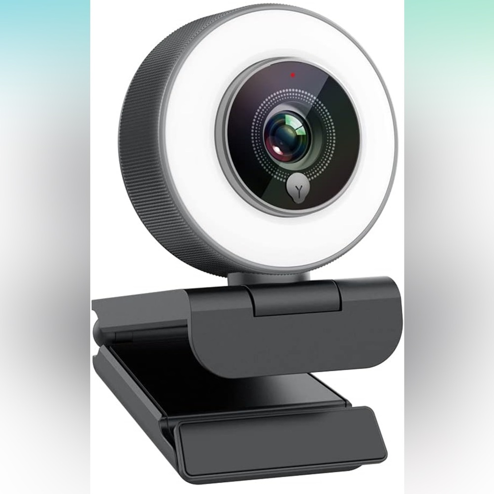 Angetube Streaming‎ 1080P HD Webcam Built in Adjustable Ring Light and Mic.